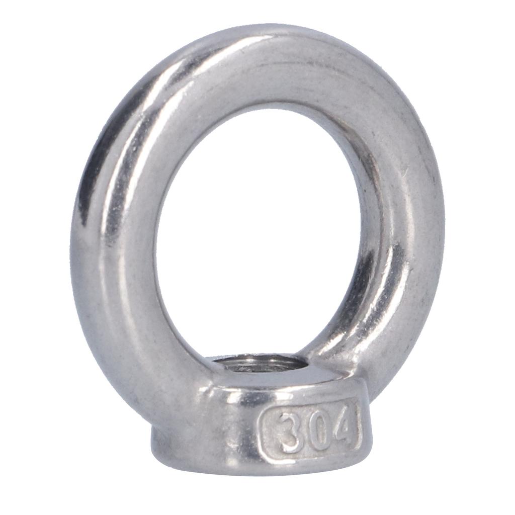 10Pcs Lifting Eye Nut Stainless Steel Ring Shape Fastener Tools for Forestry MachineryM3