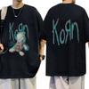 Summer Men Summer Polyester T-Shirt Fashion Top Tees Male Casual Short Sleeve Clothing Korn Music Streetwear Rock Band Unisex