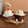 Plush Chicken Coconut Character Doll With Hanging Decor For Collection And Play