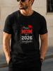 1pc Proud MOM of a 2026 Graduate Unisex T-Shirt with Print Design - Suitable for Casual Wear, Casual And Versatile, Summer Item, Pure Top