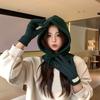 Soft Shawl Hat Warm Ear Flap Hat Women Ear Protective Cap Winter Scarf/Gloves