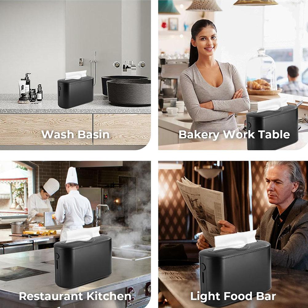 Countertop Paper Towel Dispenser Multifold Paper Towel Holder Hand Towel Dispenser Facial Napkin Holder for Kitchen Bathroom