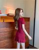 2024 Summer V-neck Korean Hepburn Bodycon High Waist Fishtail Mini Dress