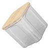 Airtight Food Storage Container Clear Food Storage Jar with Bamboo Lid for Noodles Flour Cereal Rice Tea Coffee Beans