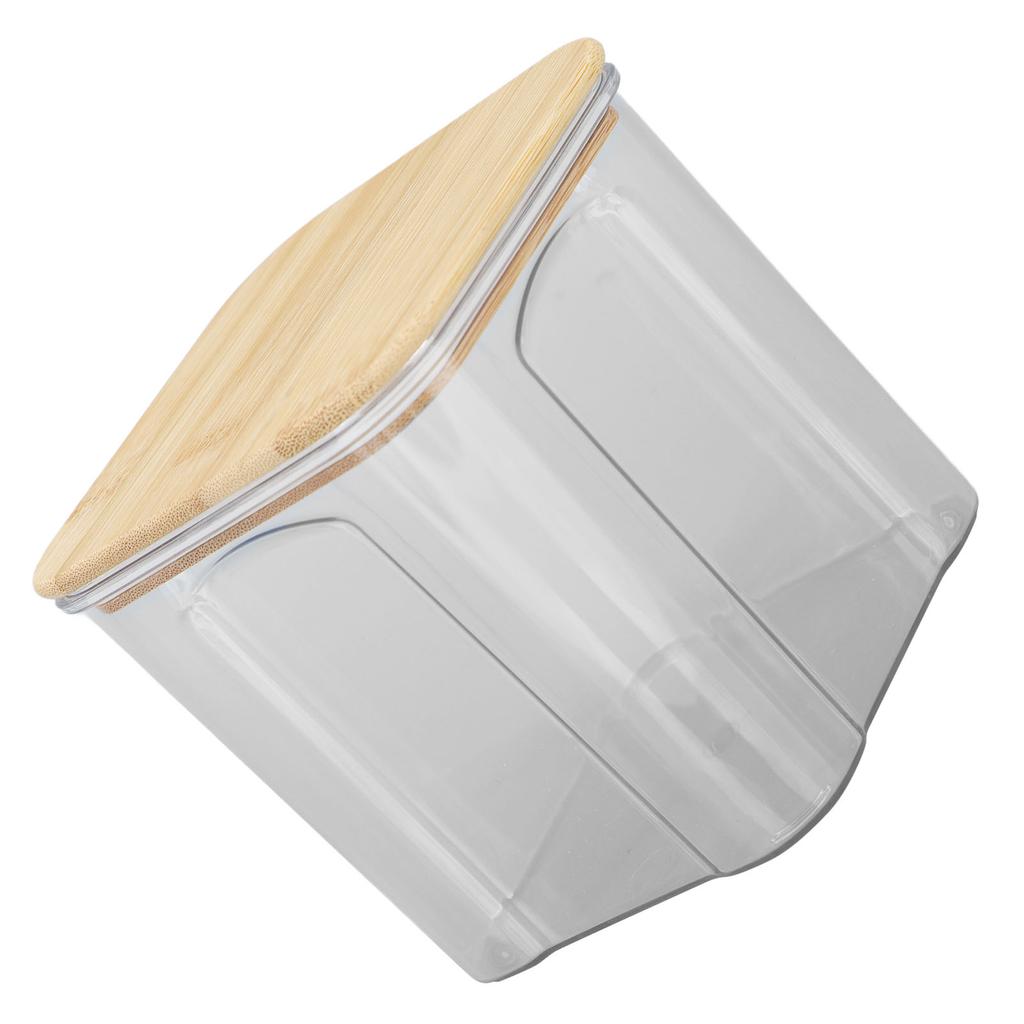 Airtight Food Storage Container Clear Food Storage Jar with Bamboo Lid for Noodles Flour Cereal Rice Tea Coffee Beans