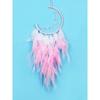 Dream Catcher Pink Feather Wind Chime Hand-made Outdoor Garden Curtain Hanging Ornaments Birthday Christmas Gift Home Decoration