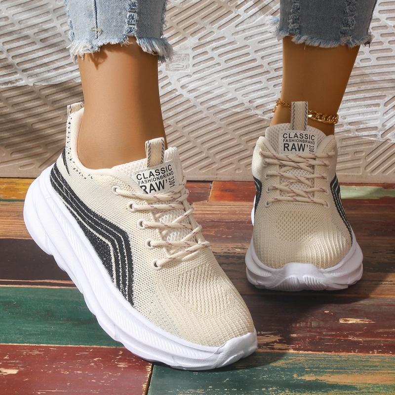 New Hot Selling Women's Vulcanized Shoes Color Matching Mesh Breathable and Comfortable Lace Up Women's Shoes Zapatos