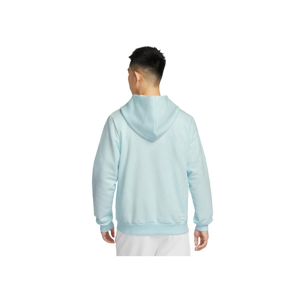 Nike Chaqueta con capucha para baloncesto Dri-FIT Standard Issue de secado rápido con cremallera completa para hombre, chaquetas, bloque de color azul glaciar/marfil claro FZ0223-474