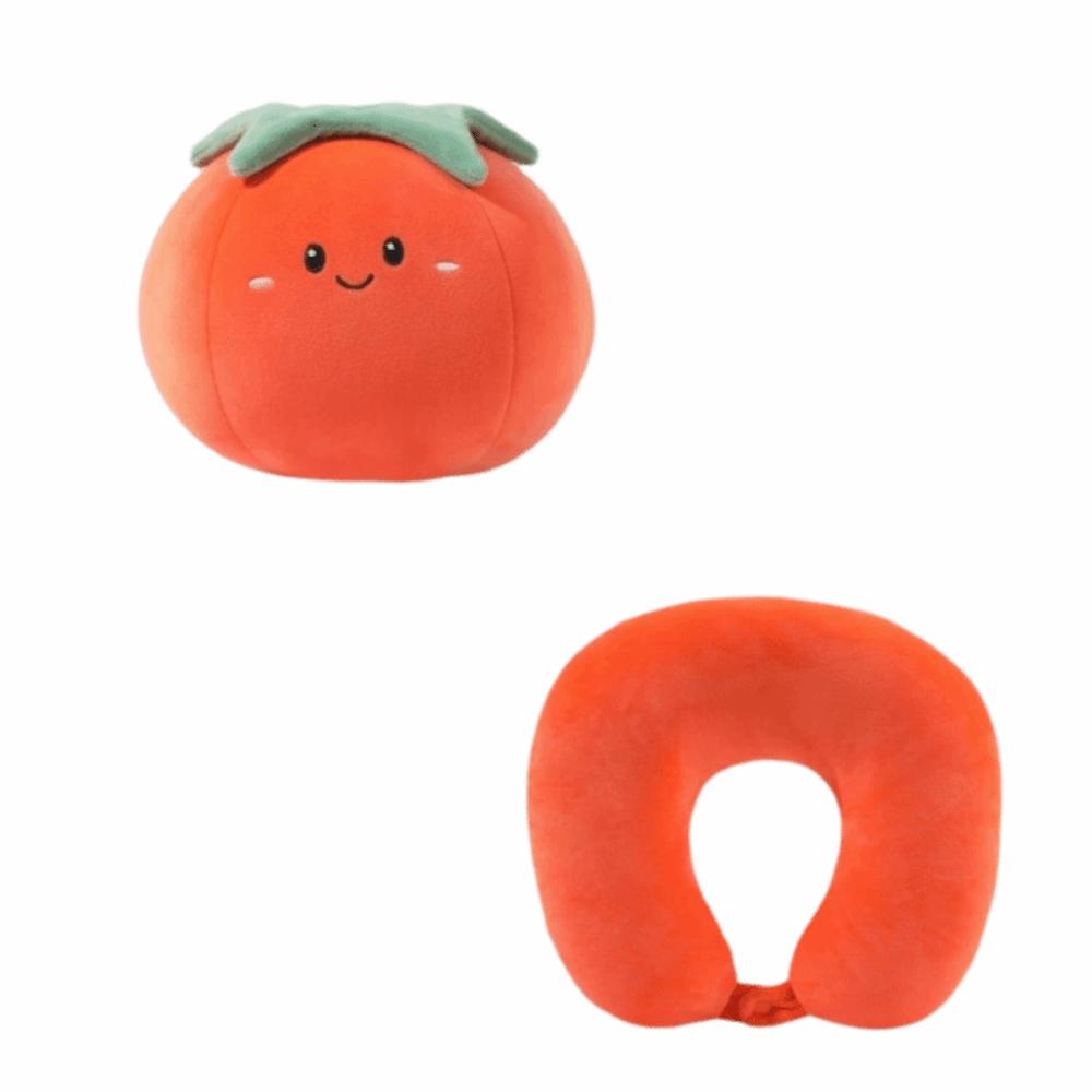 

2 in 1 U-shaped Pillow Cartoon Soft Cute Fruit Neck Pillow Breathable Ergonomic Fruits Deformation Pillow Outdoor Activities хурма