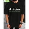 1pc Atheism Graphic Crew Neck T- Shirt for Men - 100 Regular Fit Tee with Slight Stretch Breathable 180Gsm Fabric for Casual Wear Outdoor Activities