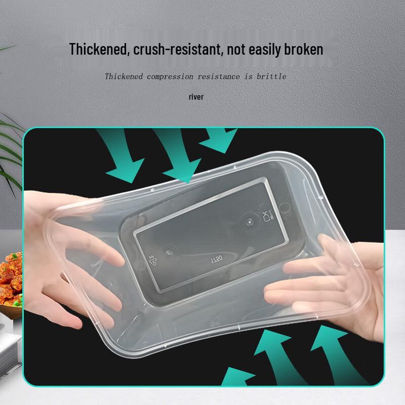 Engångs Rektangulär Transparent Matlåda