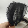 Trendy French Style Lace Wide Band Polka Dot Mesh Hollow Headband Chic and Elegant Fashionable and Romantic Hairbands for Women