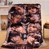 1PC K-pop Group Poses Flannel Blanket Gift, Suitable for Both Men And Women, Soft Ideal for Beds And Sofa, Birthday Or Christmas Gift
