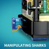 Non-Toxic Fish Tank Block Set With Lights Aquarium Marine Life Shark Eco Tank Block Playset For Kids 6+ Years Gift For Ocean Lovers