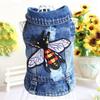 Pet dog clothes denim jacket small dog vintage spring autumn winter