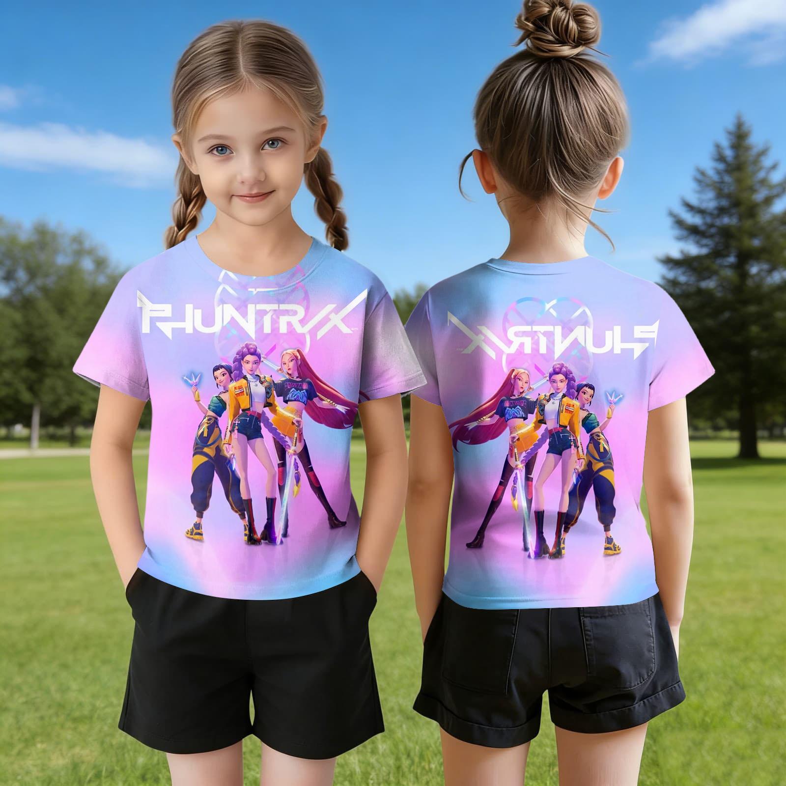 

Kids Print Round Neck Short Sleeve Casual T-shirt 100 синий