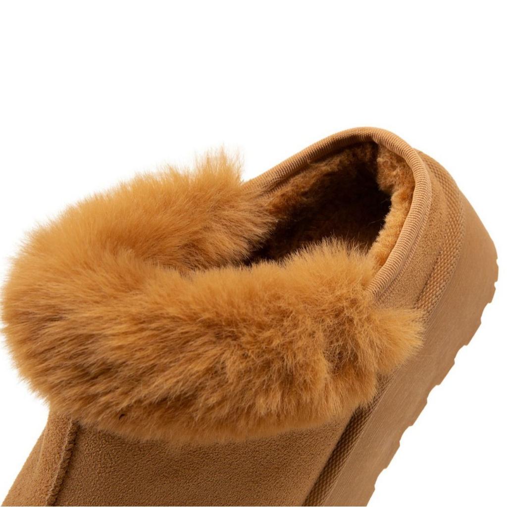 [Customized] 2025 New Thick-soled Heightening Snow Cotton Slippers Women's Thick Velvet Warm and Versatile Non-slip Cotton Shoes