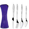 Portable Tableware Bag Spoon Fork Knife Cutlery Storage Bag Camping Utensils for Dinner Household Tool Travel Camping Spoon