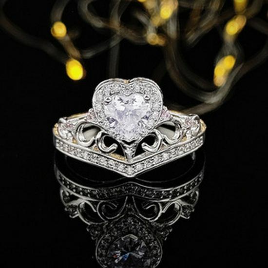 Luxury Women's Hip-Hop Zircon Ring - Trendy Hollow Design for Index Finger