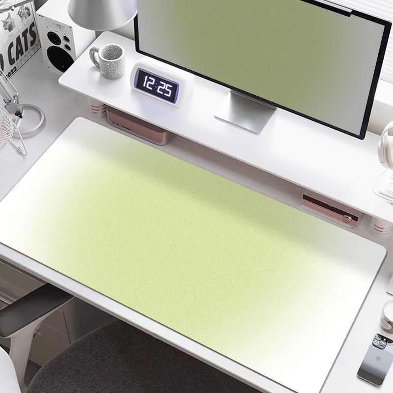 Gradient Pastel Color Large Gaming Mouse Pad Soft Solid Color Xxl Desk Mat NonSlip Rubber Stitched Edge Keyboard Table Mat