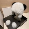 54cm-56cm/60cm Plush Ear Flap Hat Polyester Winter Warm Hat Windproof Cold Proof Hat  Cold Weather