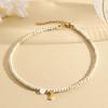 Bohemian Choker neck Initial necklaces heart-shaped shell letter pendant beads Women's stainless steel necklace woman trend2025
