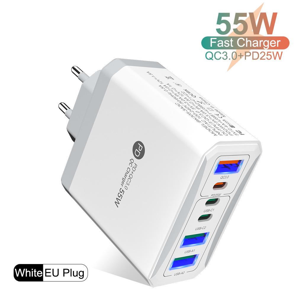 PD65W GaN Dual-Port Fast Charger for Computers and Tablets - European Standard Adapter