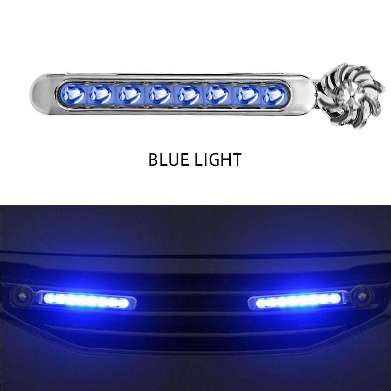 

4PCS Daytime running lights using wind power generation Automatic car DRL lights running day lights 8 LED Car bulb bulb DC 12V 4PCS