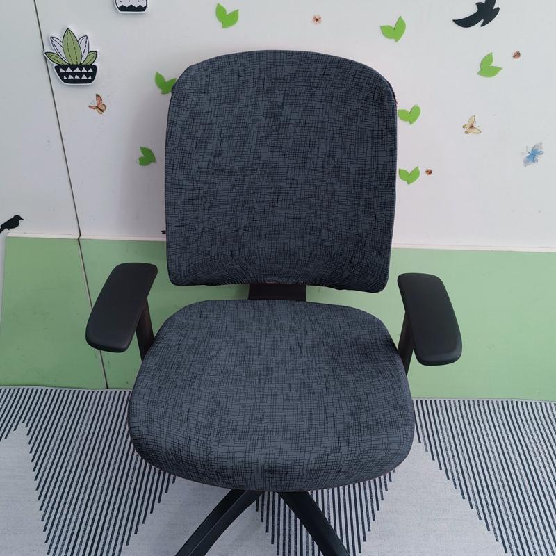 2Pcs/Set High Elastic Office Chair Covers Thicken Computer Spandex Split Seat Cover Armchair Cover Home Textile