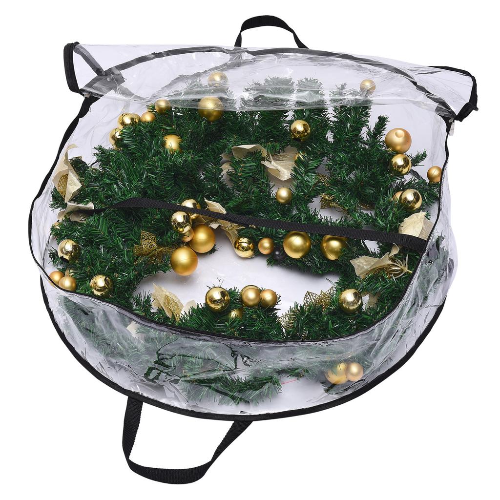 Wreath Storage Bag Large Capacity Reinforced Decorative Wreath Storage Bag Storage Container
