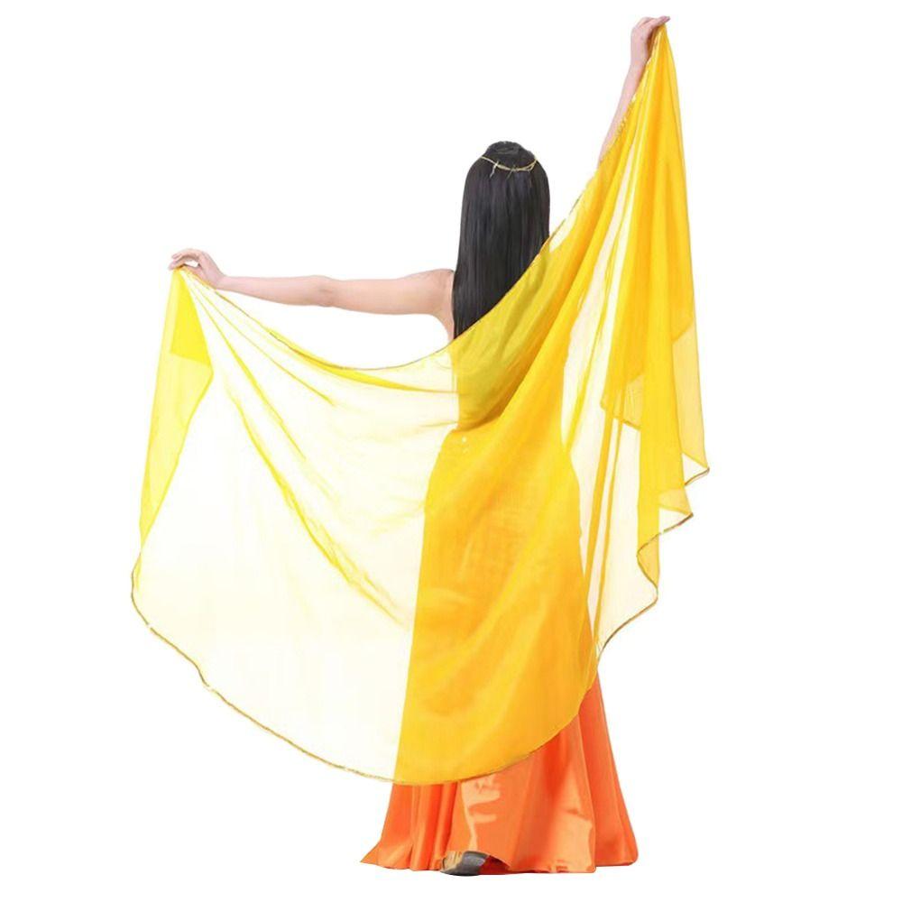 Fashion Light Belly Dance Veils Chiffon Silk Latin Belly Dance Shawls Long Women Scarf Dance Costumes Accessories Dance