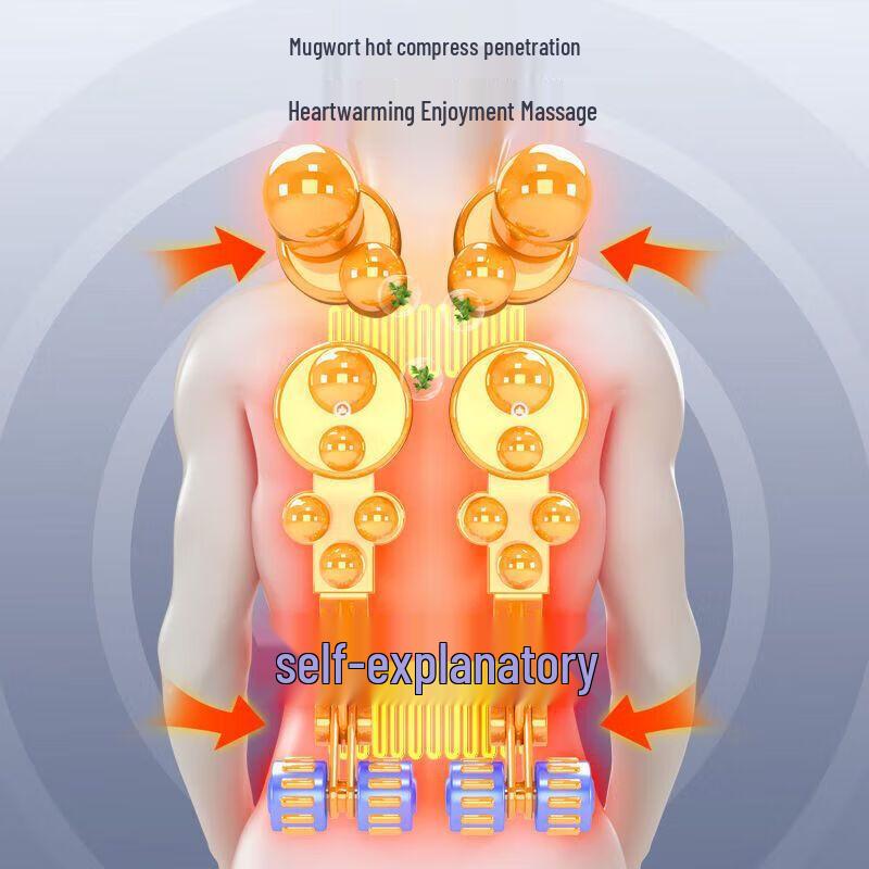 Aux Heated Neck and Back Massager Cushion CN Plug (adapter Included)