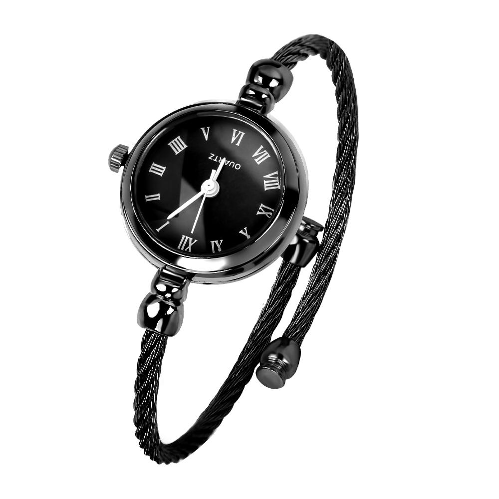 New Luxury Fashion Silver Bangle Bracelet for Women Watches Stainless Steel Retro Ladies Quartz Wristwatches Small Clock