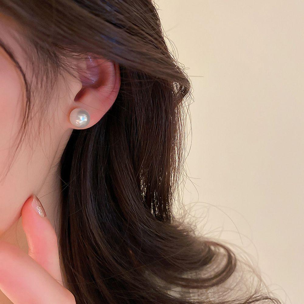 

Temperament Party Fashion Design Korean Earrings Ear Bone Clip Women Jewelry Pearl Stud Earrings symmetry