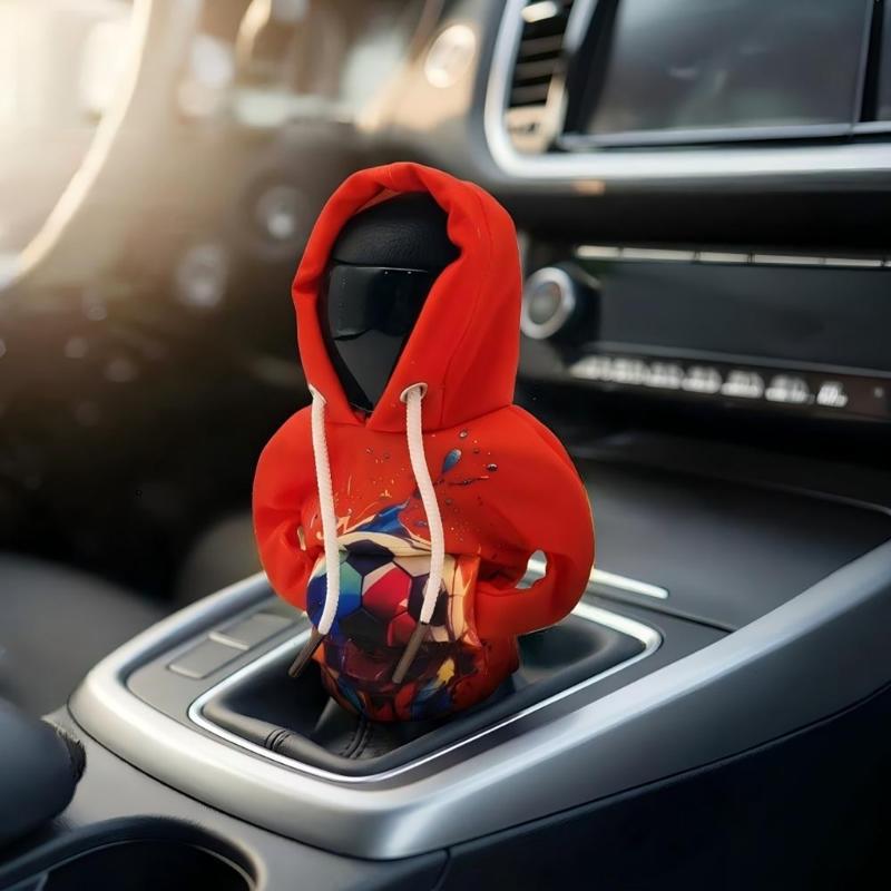 Universal Hoodie Gear Shifter Cover Car Stick Shifter Knob Cover Protectors Sweatshirt Cover for Manual Automatic Car