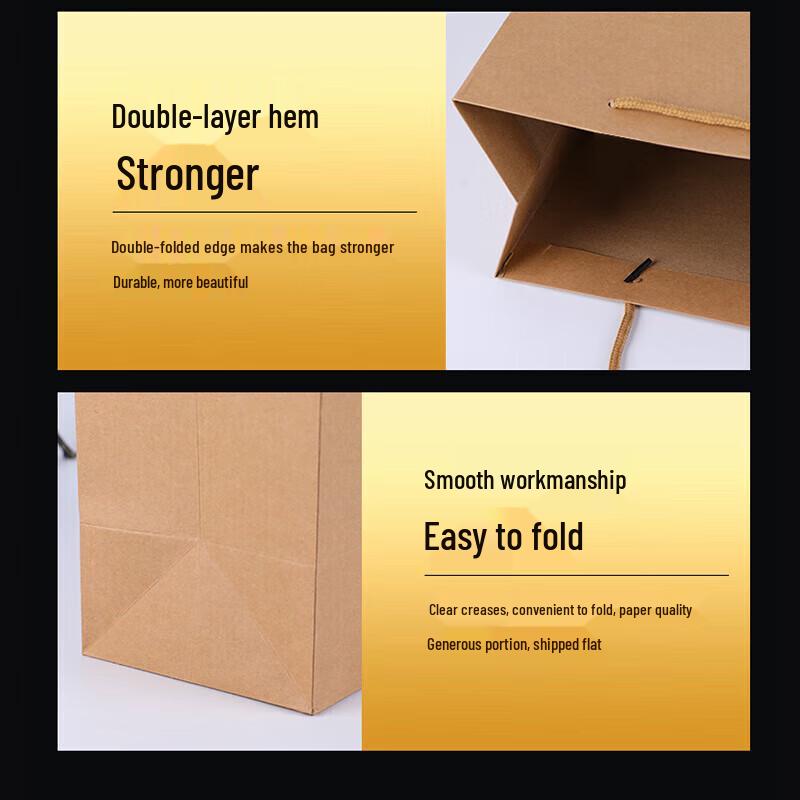 Keruier Kraft Paper Gift & Takeout Bags with Handles