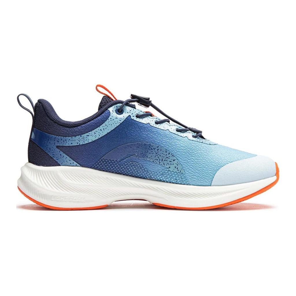 Li Ning Kids Lightweight High Resilience Shock Absorbing Wear Resistant Low Top Running Shoes Kids Running Shoes Sky-Blue YKFT094-5