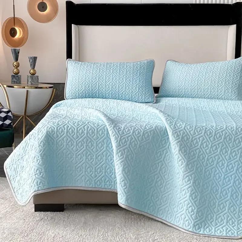 Cearșaf de pat din latex de vară, răcoritor, protector pentru saltea, saltea dublă, 90/120/150/180 cm, cuvertură de pat King și textile pentru casă