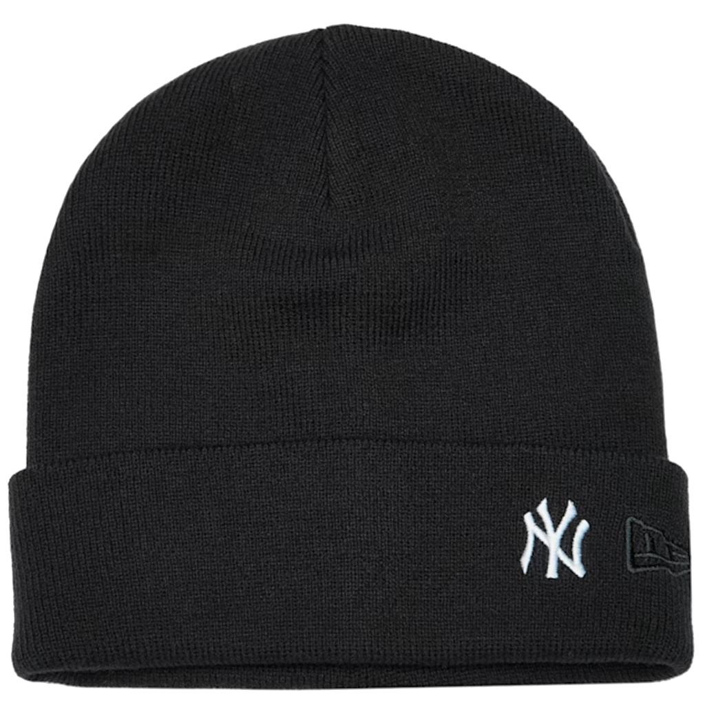 New Era Mini Logo Cuff Beanie New York Yankees Hat, Unisex Navy Cap