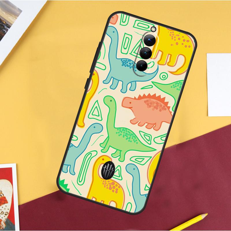 Fun Dinosaur Pattern Dino Case For ZTE Nubia Red Magic 10 Air 5G 6R 6 7 6S 7S Pro 8S 9S 10S 8 9 10 11 Pro Plus Cover
