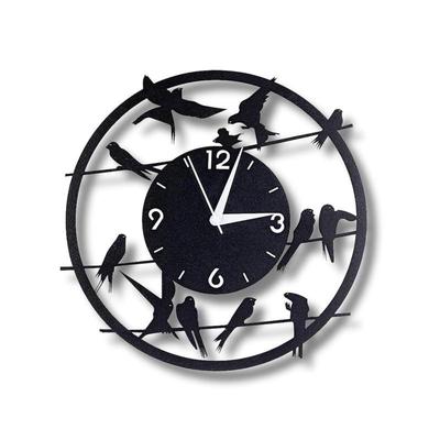 Clock for Home,Office,Living Room,Bedroom,Kids Room & Kitchen | Big Size Stylish Latest Home Decor| (33 X 33 CM) | Black Color (Battery Included)