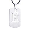 ZRM Jewelry Stainless Steel 26 English Alphabet Pendant Necklace Men Jewelry Personality Hollow Letter Pendant Friends Gifts