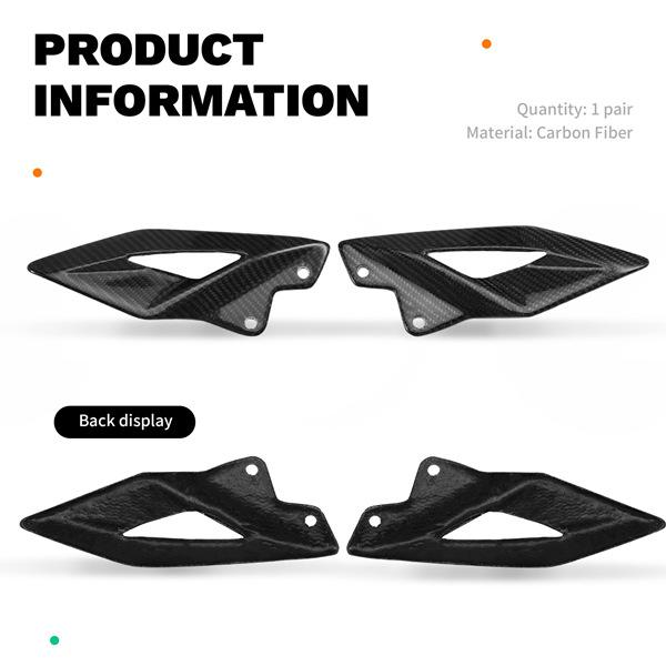 Carbon Fiber Rear Footrest Guard for Triumph 765R/765RS Standard