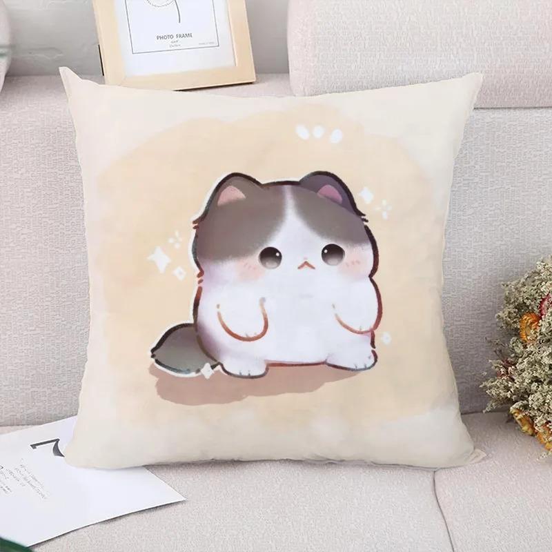 Cute Cat Decorative Pillowcase Living Room Office Home Pillowcase Car Ornaments