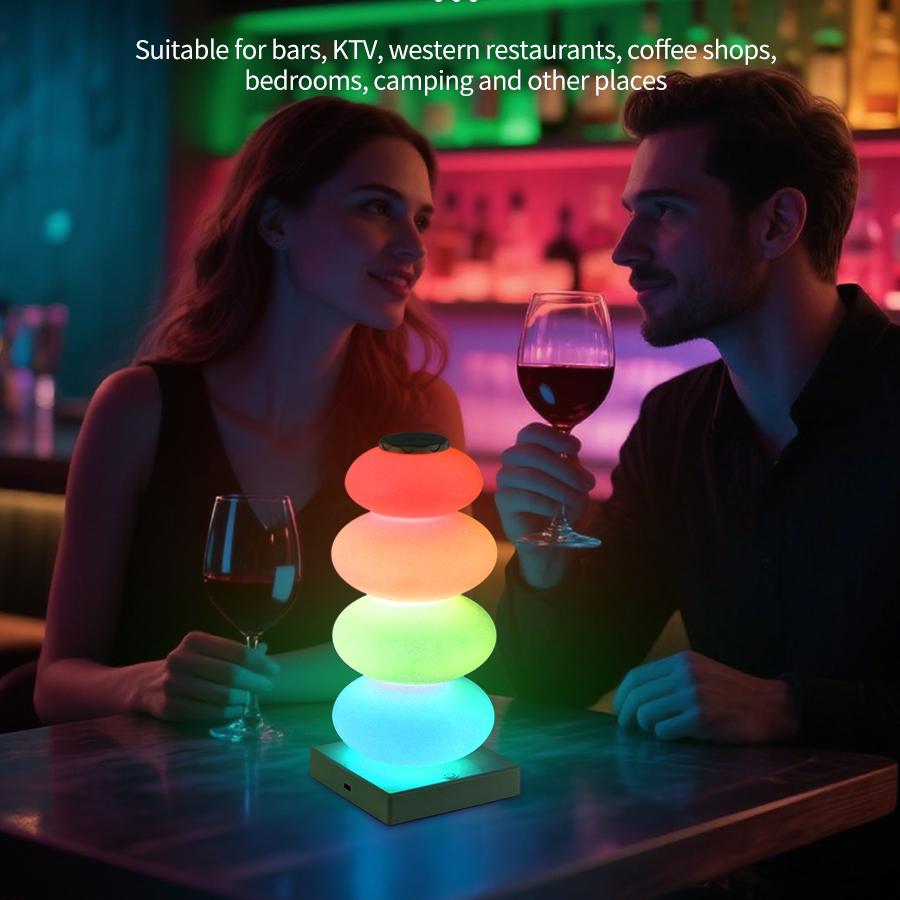 Rechargeable RGB Atmosphere Light Colorful Candy String Lights Rechargeable Night Light  for Bar Holiday Party Decoration