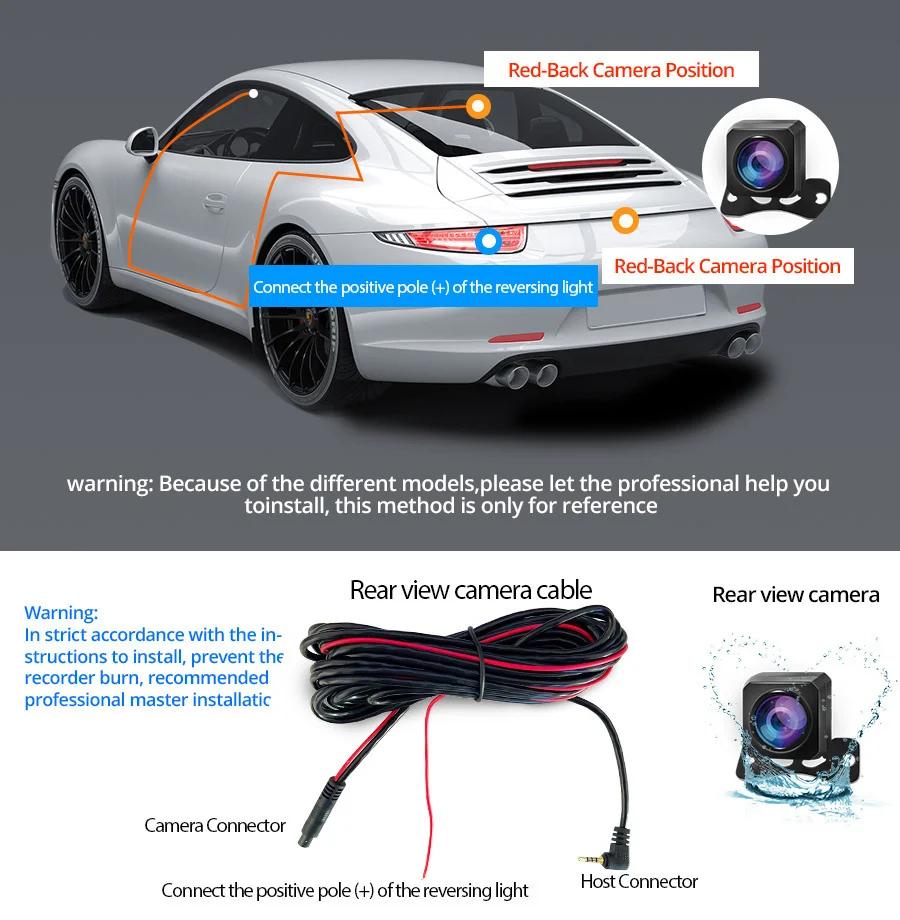 Car DVR Dash Cam Full HD 1080P Vehicle Camera Drive Video Recorder Auto Dashcam Black Box Car Accessories Registrator Rear View