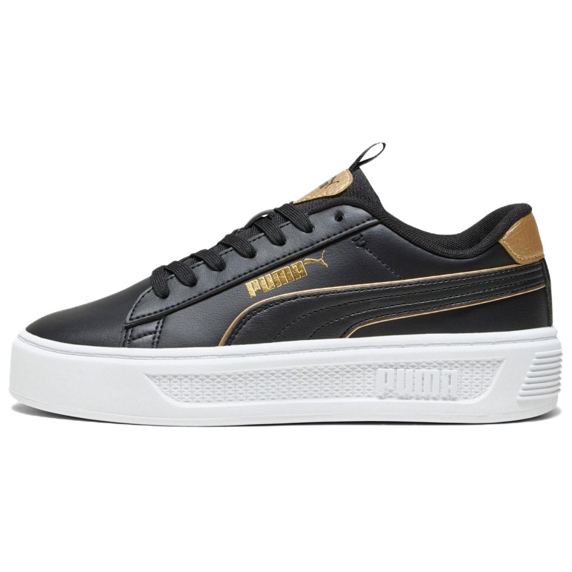 

Puma Smash Platform v3 Pop Up - Черно-золотые женские кроссовки 392504-01 37.5