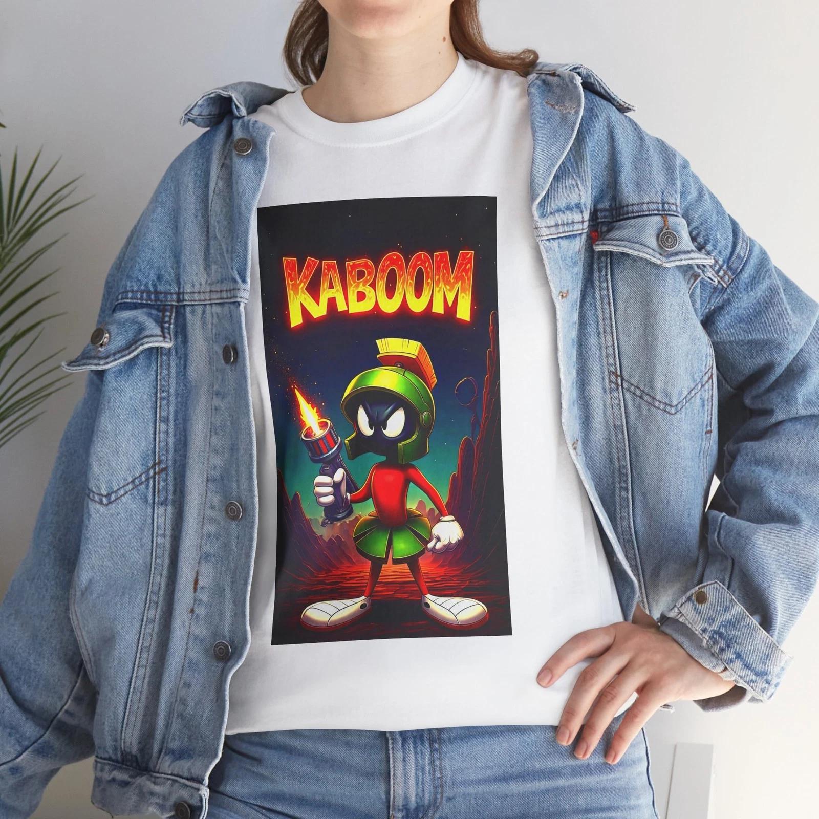 Marvin the Martian  KABOOM  Tee | Graphic Cartoon Shirt S