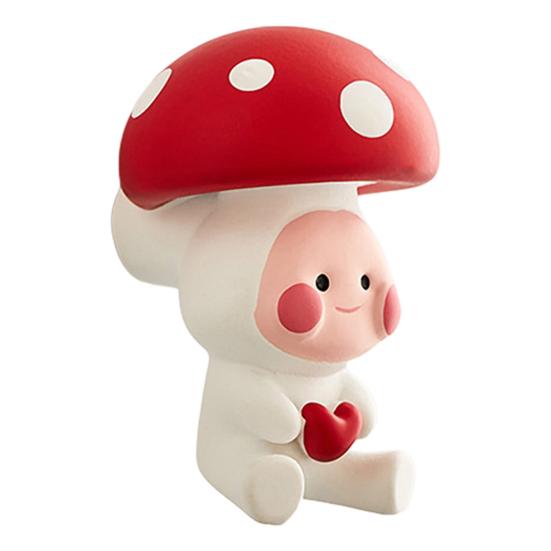 

3D Mushroom Hook Refrigerator Magnet Resin Mushroom Shape Decorative Magnet Home Kitchen Office Whiteboard Cabinet Locker Fridge Magnet A