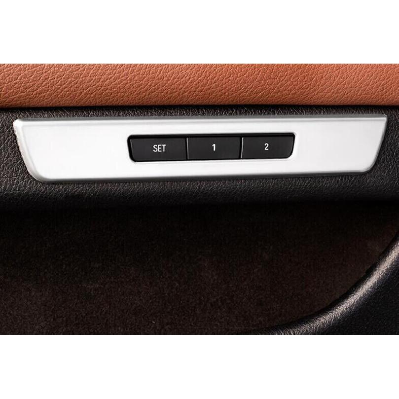 For BMW 5 Series 2011-2017 Silver Titanium Seat Memory Button Switch Cover Trim